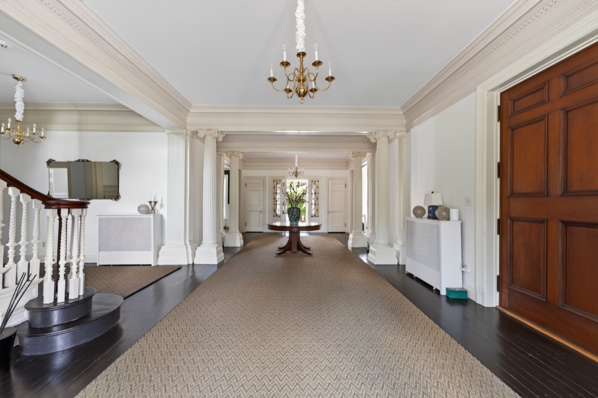 The columned entrance hall